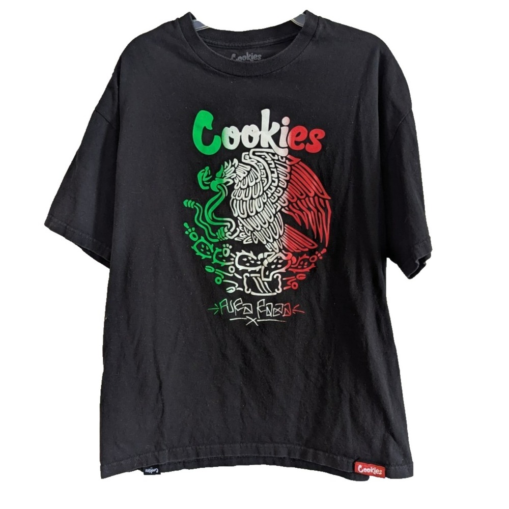 Cookies Aztecasunn Aztec Mexico Tee T Shirt XL Third Eye Black Flag Colors‎